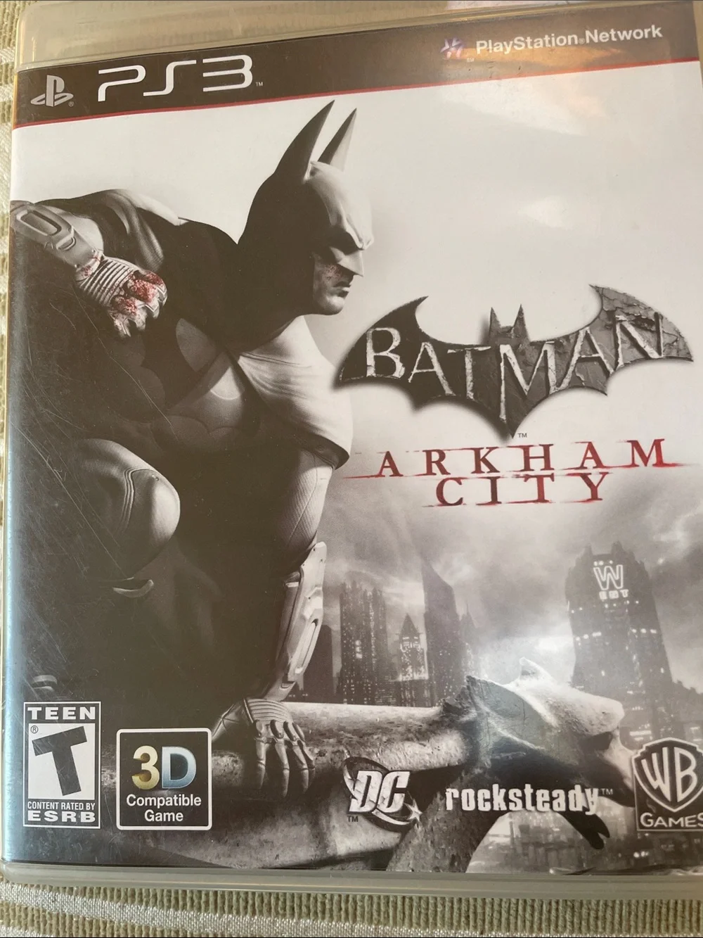 Sony PlayStation 3 Batman: Arkham City - Black & White with Red Logo